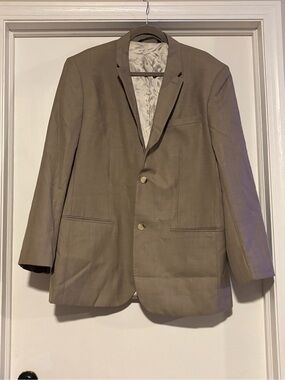 Perry Ellis Men's Light Taupe Single-Breasted Blazer